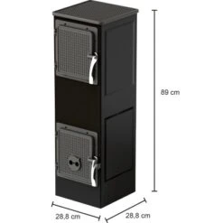 Werkstattofen Toba 2.0 (UNI 1000) Stahl Schwarz 6 KW EEK: A+ -HeizTraum 048126095445 VM01 100223 L