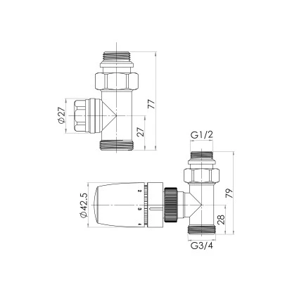 Schulte ExpressPlus Thermostat-Set "Durchgang" Verchromt 4 Schulte ExpressPlus Thermostat-Set "Durchgang" Verchromt – Bild 2