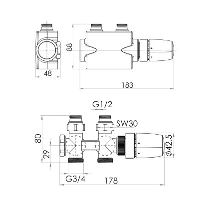 Schulte ExpressPlus Mittenanschlussgarnitur Mit Blende Weiß 4 Schulte ExpressPlus Mittenanschlussgarnitur Mit Blende Weiß – Bild 2