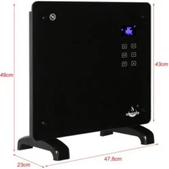 El Fuego Glaskonvektor 1000 W Schwarz -HeizTraum 109955 2240 4