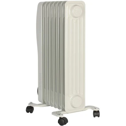 El Fuego Mobiler Elektro-Ölradiator 7 Rippen Weiß 12 El Fuego Mobiler Elektro-Ölradiator 7 Rippen Weiß – Bild 10