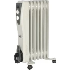 El Fuego Mobiler Elektro-Ölradiator 7 Rippen Weiß 24 El Fuego Mobiler Elektro-Ölradiator 7 Rippen Weiß -HeizTraum 109963 2240 11