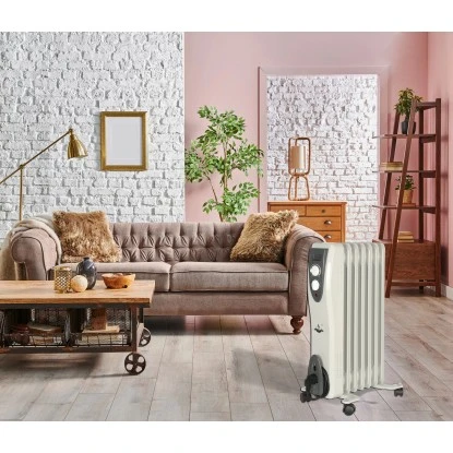 El Fuego Mobiler Elektro-Ölradiator 7 Rippen Weiß 14 El Fuego Mobiler Elektro-Ölradiator 7 Rippen Weiß – Bild 12