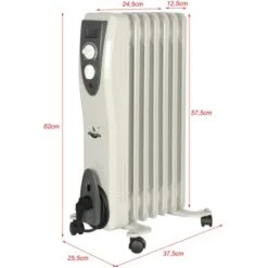 El Fuego Mobiler Elektro-Ölradiator 7 Rippen Weiß 17 El Fuego Mobiler Elektro-Ölradiator 7 Rippen Weiß -HeizTraum 109963 2240 4