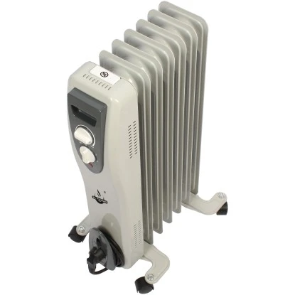 El Fuego Mobiler Elektro-Ölradiator 7 Rippen Weiß 8 El Fuego Mobiler Elektro-Ölradiator 7 Rippen Weiß – Bild 6