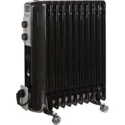 El Fuego Mobiler Elektro-Ölradiator 11 Rippen Schwarz 24 El Fuego Mobiler Elektro-Ölradiator 11 Rippen Schwarz -HeizTraum 109967 2240 11
