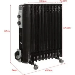 El Fuego Mobiler Elektro-Ölradiator 11 Rippen Schwarz 17 El Fuego Mobiler Elektro-Ölradiator 11 Rippen Schwarz -HeizTraum 109967 2240 4