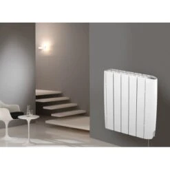 Ximax Elektrischer Heizkörper Pan Oval Aluminium 58x72 Cm 1500 Watt Weiß