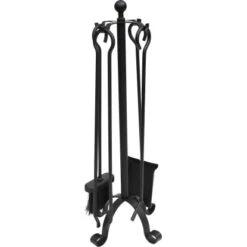 CMI Kaminbesteck 4-teilig Edelstahl Schwarz