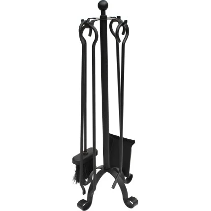 CMI Kaminbesteck 4-teilig Edelstahl Schwarz 3 CMI Kaminbesteck 4-teilig Edelstahl Schwarz