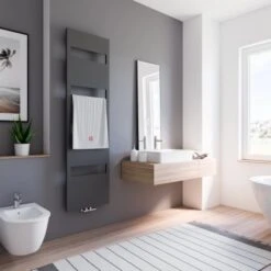 Schulte Design-Heizkörper Turin Mit Mittenanschluss 505 X 1703 Mm Anthrazit