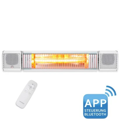 VASNER Appino BEATZZ Bluetooth Infrarot-Heizstrahler Mit Musik Box 2000 W Weiß 3 VASNER Appino BEATZZ Bluetooth Infrarot-Heizstrahler Mit Musik Box 2000 W Weiß