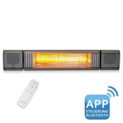 VASNER Appino BEATZZ Bluetooth Infrarot-Heizstrahler Mit Musik Box 2000 W Grau 3 VASNER Appino BEATZZ Bluetooth Infrarot-Heizstrahler Mit Musik Box 2000 W Grau