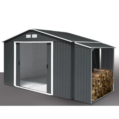 Duramax Kaminholzregal 182 X 162,5 X 74 Cm (B X H X T) Anthrazit 4 Duramax Kaminholzregal 182 X 162,5 X 74 Cm (B X H X T) Anthrazit – Bild 2