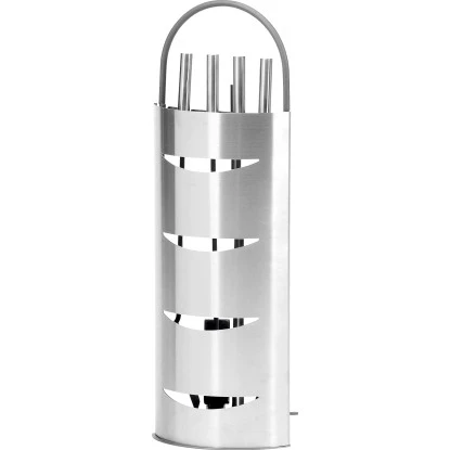 Firefix Kaminbesteck Edelstahl 5-teilig Mit Rückwand 4 Firefix Kaminbesteck Edelstahl 5-teilig Mit Rückwand – Bild 2