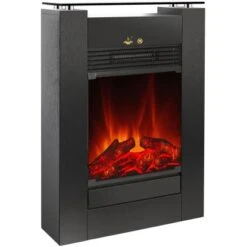 EL Fuego Elektrokamin Tessin Schwarz Mit Heizung Dimmbar 1,8 KW -HeizTraum 2240 AY0627 Detailfoto 10