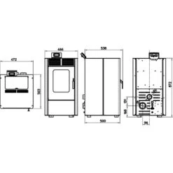 Rowi Pelletofen Modesto Schwarz-Braun 6 KW EEK: A+ 11 Rowi Pelletofen Modesto Schwarz-Braun 6 KW EEK: A+ -HeizTraum 2388510 2940 1