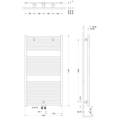 Schulte Design-Heizkörper Turbo II Mit Mittenanschluss 627 W Alpinweiß 5 Schulte Design-Heizkörper Turbo II Mit Mittenanschluss 627 W Alpinweiß – Bild 3