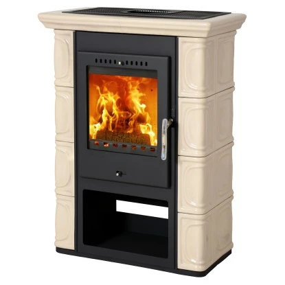 Thorma Kaminofen Augsburg Stahl Keramik Cappuccino Kacheln 7 KW 4 Thorma Kaminofen Augsburg Stahl Keramik Cappuccino Kacheln 7 KW – Bild 2