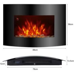EL Fuego Elektrokamin Zürich Schwarz LED-Beleuchtung Dimmbar 2 KW 18 EL Fuego Elektrokamin Zürich Schwarz LED-Beleuchtung Dimmbar 2 KW -HeizTraum 3793734 2240 AY0619 3
