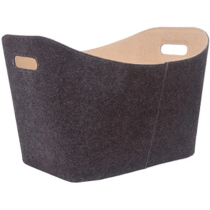 Firefix Kaminholzkorb Aus Filz Mit Jute 56 Cm X 35 Cm Anthrazit 3 Firefix Kaminholzkorb Aus Filz Mit Jute 56 Cm X 35 Cm Anthrazit