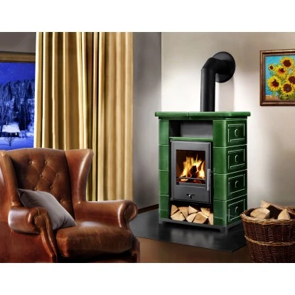 Wamsler Kaminofen Montafon Keramik Grün 7 KW EEK: A+ 5 Wamsler Kaminofen Montafon Keramik Grün 7 KW EEK: A+ – Bild 3