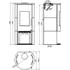 Wamsler Kaminofen Vitus Keramik Schwarz 7 KW EEK: A+ 13 Wamsler Kaminofen Vitus Keramik Schwarz 7 KW EEK: A+ -HeizTraum 4047585 4432 9
