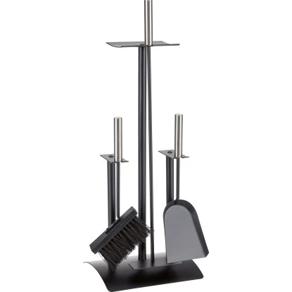 Kaminofenbesteck 4-teilig Silberfarben 3 Kaminofenbesteck 4-teilig Silberfarben