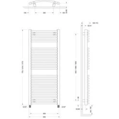 Schulte ExpressPlus Design-Heizkörper München Rund HxB 121,5 X 50 Cm 580 W -HeizTraum 4060991037931 2053 3