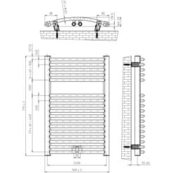 Schulte ExpressPlus Design-Heizkörper München Rund Mittelanschluss 398 W -HeizTraum 4060991038044 2053 6