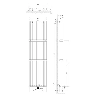 Schulte Design-Heizkoerper Lyon Mit 1094 W Leistung In Reflex-Grau, 1800x462mm 4 Schulte Design-Heizkoerper Lyon Mit 1094 W Leistung In Reflex-Grau, 1800x462mm – Bild 2