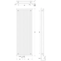 Schulte Design-Heizkörper Kiel Mit Mittenanschluss 1.232 W Anthrazit -HeizTraum 4060991042102 2053 6