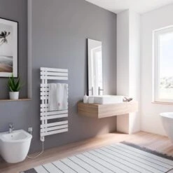 Schulte Badheizkörper Breda Steckerfertig + Heizstab 3 L Alpinweiß 106 X 50 Cm