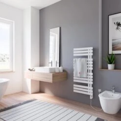 Schulte Badheizkörper Breda Steckerfertig + Heizstab 3 R Alpinweiß 106 X 50 Cm