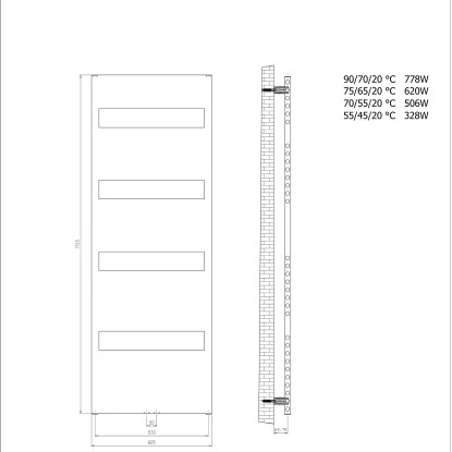Schulte Badheizkörper Turin Steckerfertig Heizstab 5 L Alpinweiß 170,3 X 60,5 Cm 4 Schulte Badheizkörper Turin Steckerfertig Heizstab 5 L Alpinweiß 170,3 X 60,5 Cm – Bild 2