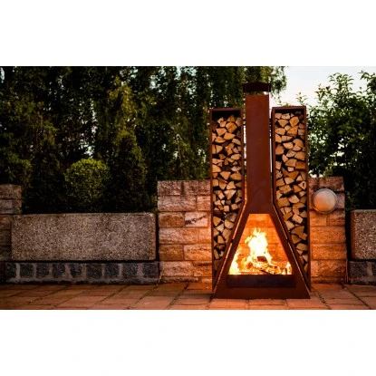 Ferrum Art Design Kaminofen Twin 1-0518 Rostbraun 4 Ferrum Art Design Kaminofen Twin 1-0518 Rostbraun – Bild 2