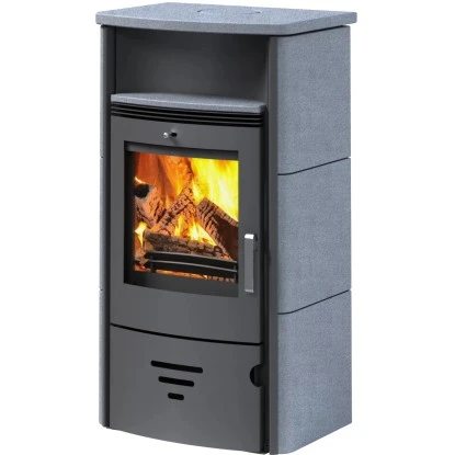 Accente Kaminofen Turin 2.0 Naturstein 6 KW Grau Mit Automatik EEK: A 3 Accente Kaminofen Turin 2.0 Naturstein 6 KW Grau Mit Automatik EEK: A