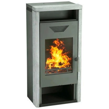 Wamsler Kaminofen Yara Naturstein Gussgrau 8 KW EEK: A 3 Wamsler Kaminofen Yara Naturstein Gussgrau 8 KW EEK: A