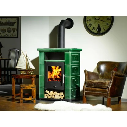 Wamsler Kaminofen Montafon Keramik Grün 7 KW EEK: A+ 6 Wamsler Kaminofen Montafon Keramik Grün 7 KW EEK: A+ – Bild 4