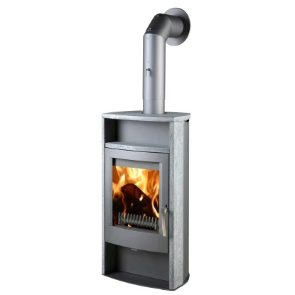 Thorma Kaminofen Alvesta Stahl Speckstein Eisengrau 8 KW 3 Thorma Kaminofen Alvesta Stahl Speckstein Eisengrau 8 KW