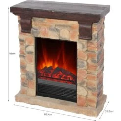EL Fuego Elektrokamin Kitzbühel Stein Mit Heizung 1,8 KW 25 EL Fuego Elektrokamin Kitzbühel Stein Mit Heizung 1,8 KW -HeizTraum 4416251 2240 AY0684 3