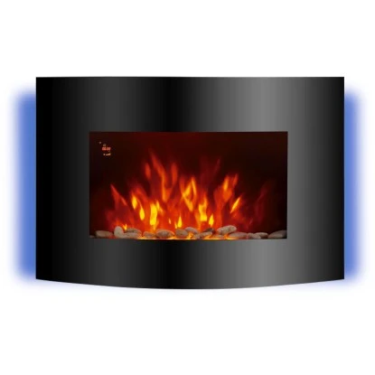 EL Fuego Elektrokamin Zürich Schwarz LED-Beleuchtung Dimmbar 2 KW 3 EL Fuego Elektrokamin Zürich Schwarz LED-Beleuchtung Dimmbar 2 KW