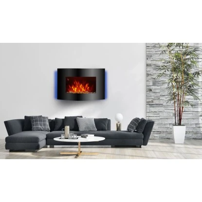 EL Fuego Elektrokamin Zürich Schwarz LED-Beleuchtung Dimmbar 2 KW 14 EL Fuego Elektrokamin Zürich Schwarz LED-Beleuchtung Dimmbar 2 KW – Bild 12