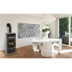 Accente Dauerbrand Kaminofen Montreal 2.0 Naturstein Grau 6 KW Mit Automatik -HeizTraum 531767 4975 04