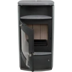 Accente Dauerbrand Kaminofen Montreal 2.0 Naturstein Grau 6 KW Mit Automatik -HeizTraum 531767 4975 06