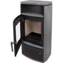 Accente Dauerbrand Kaminofen Montreal 2.0 Naturstein Grau 6 KW Mit Automatik -HeizTraum 531767 4975 07