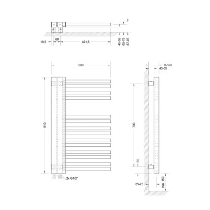 Schulte Design-Heizkörper Bologna 81 Cm X 50 Cm Anthrazit Version Links 4 Schulte Design-Heizkörper Bologna 81 Cm X 50 Cm Anthrazit Version Links – Bild 2