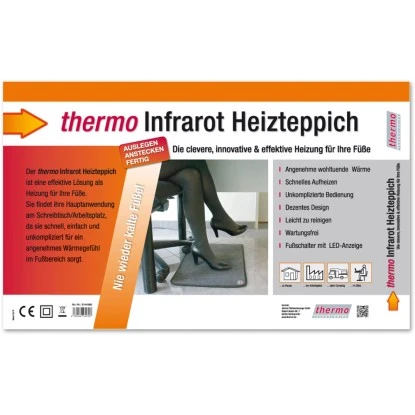 Thermo Infrarot Heizteppich Inkl. Fußschalter 85 W 39cm X 59 Cm 8 Thermo Infrarot Heizteppich Inkl. Fußschalter 85 W 39cm X 59 Cm – Bild 6
