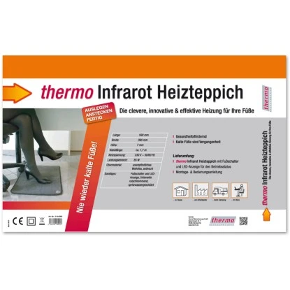Thermo Infrarot Heizteppich Inkl. Fußschalter 85 W 39cm X 59 Cm 9 Thermo Infrarot Heizteppich Inkl. Fußschalter 85 W 39cm X 59 Cm – Bild 7