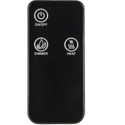 EL Fuego Elektrokamin Tessin Schwarz Mit Heizung Dimmbar 1,8 KW -HeizTraum 6 2240 AY0627 Detailfoto 5